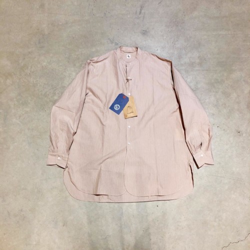 kaptain Sunshine S ワイドリラックスバンドカラーシャツサックス kaptain Sunshine S ワイドリラックスバンドカラーシャツサックス