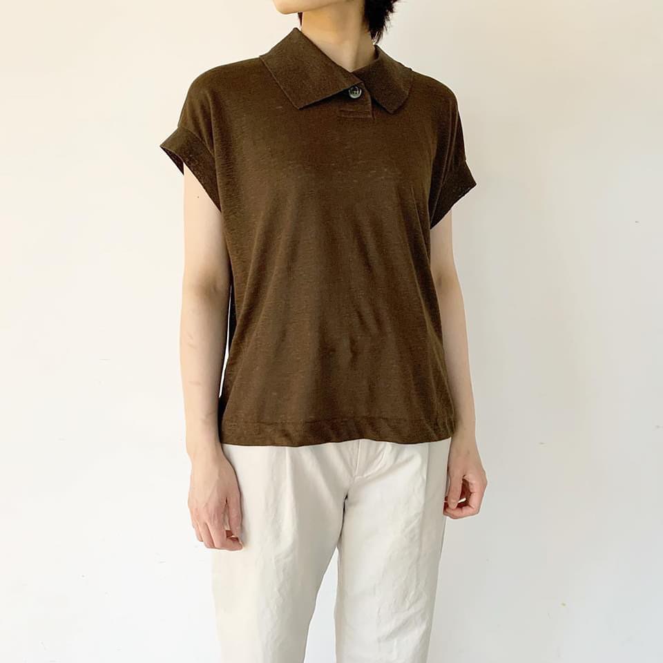 MARGARET HOWELL  LINEN JERSEY POLO