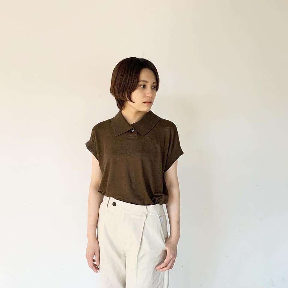 MARGARET HOWELL LINEN JERSEY POLO ハウエルの夏の定番素材の リネン